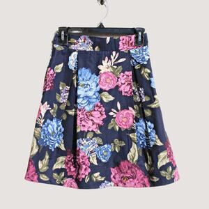 Jane & Delancy English Rose Garden Print Mini Skirt Pockets Size XS